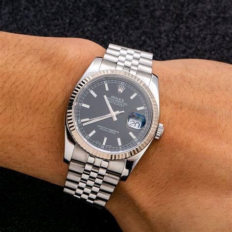 rolex datejust 36mm black dial.